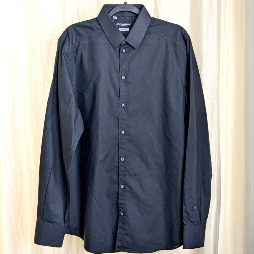 Dolce & Gabbana Men's Black Dress Shirt